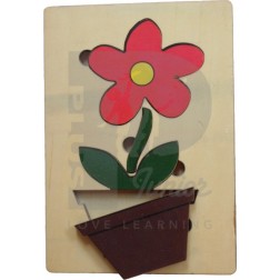 4 PIECE PUZZLE - FLOWER